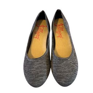 Women's Memory Foam Charcoal Gray Flats in Size 10M